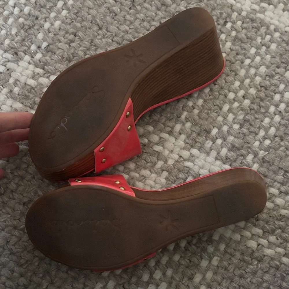 Splendid Coral Slide Sandals
